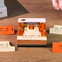 Bloc-notes 3D à détacher avec les monuments de Venise, souvenir touristique, calendrier, bloc-notes de bureau architectural