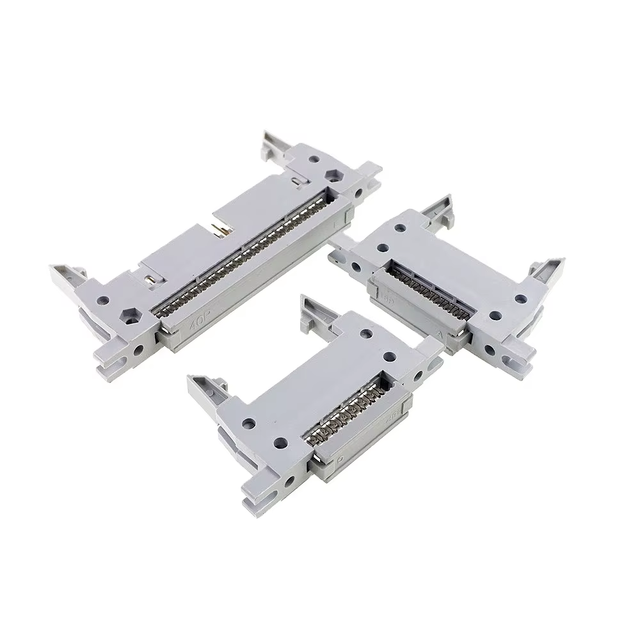 10 Position 1.27mm Cable Connector 2.54mm Male IDC Ears Latch Lock 16 20 26 30 34 40 50 64 Pin Flat Flex (FFC FPC)