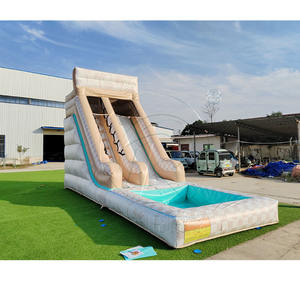 Toboggans aquatiques gonflables commerciaux de grande qualité, assortis aux couleurs, pour sports de plein air, toboggan tropical simple, toboggans aquatiques gonflables pour adultes - Product Image 6