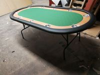 Table de Poker Pliante de Luxe de 84 Pouces avec Pieds en Acier Pliants
