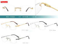 Grosir kacamata bingkai persegi profesional Titanium murni retro tanpa bingkai kualitas retro kacamata optik tanpa bingkai