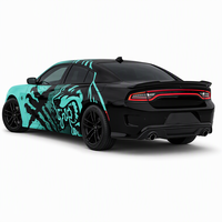 WRAPMASTER PET Helldog Dodge Charger Film Vinyle pour Voiture 1.52x19m Design Personnalisé Film pour Véhicule pour Graphiques Intégraux