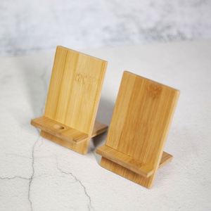 Creative Modern Bamboo Phone Charging Stand for Home Office & Apartment Use - Product Image 3