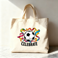 Sacs fourre-tout en toile réutilisables d'usine avec logo personnalisé de la Coupe du monde, sac d'école pour étudiants, sac à bandoulière pour femmes pour un usage quotidien