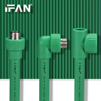 IFAN Tous types de raccords de tuyauterie PPR, matériel de plomberie sur mesure, accessoires en plastique filetés, raccords PPR