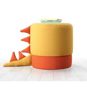 Children's Stool Fabric Round Durable <b>Foam</b> Filled For Kids Playroom <b>Seating</b> - Product Image 5