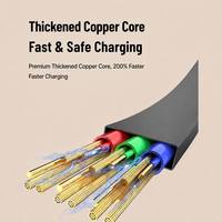 Câble de charge rapide USB-A rétractable 3-en-1 pour téléphone portable |   Type-C pour Micro USB |   Logo personnalisé, fabrication OEM, vente en gros