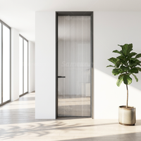 Portes de douche en verre turc moderne, portes de salle de bain en aluminium, design de porte commerciale en verre, porte de douche en verre dépoli