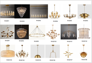 Lámpara de Techo de Cristal de Diseño Contemporáneo Personalizada Jiyuanlux, Lámpara Colgante LED de Vidrio Moderna y Lujosa para Sala de Estar, Estilo Francés Vintage - Product Image 2