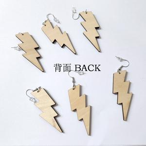 ขายส่งกีฬาฟุตบอลบาสเกตบอลวอลเลย์บอลรักบี้เบสบอลไม้ต่างหูสำหรับผู้หญิงเครื่องประดับสายฟ้าไม้จี้ต่างหู - Product Image 2