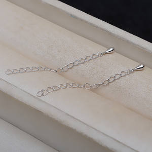 Cadena de Extensión de Plata S925 de 5 cm Ajustable, Accesorio de Joyería DIY, Nuevo 4906 con Diseño de Gota - Product Image 2