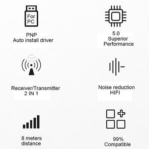 2023 HG Offre Spéciale <span class=keywords><strong>TR6</strong></span> Bluetooth 5.0 émetteur récepteur 2 en 1 Audio sans fil 3.5mm USB adaptateur Aux pour voiture - Product Image 2
