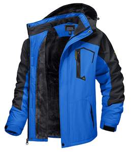 Vestes d'hiver en polaire thermique pour hommes pour la randonnée en plein air <span class=keywords><strong>Veste</strong></span> coupe-vent de <span class=keywords><strong>ski</strong></span> détachable à capuche - Product Image 2