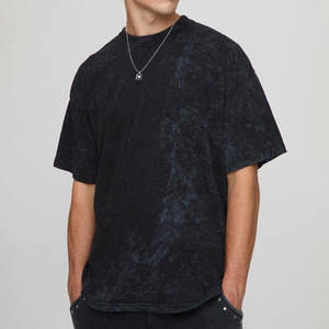 Chemises carrées sport 300g/m2 personnalisées grande taille T-shirt de licence de lavage surdimensionné pour hommes - Product Image 3