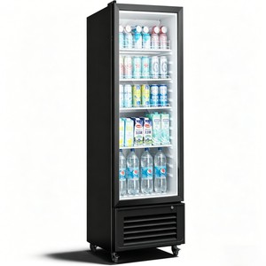Vitrina refrigerada comercial de una sola puerta con puerta de vidrio para almacenamiento de bebidas. - Product Image 5