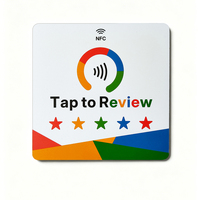 Etiqueta NFC de PVC Impermeable para Reseñas de Google, Tarjeta de Mesa con Código QR Inteligente para Exhibición en Restaurantes y Tiendas