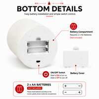 Bougie pilier 3D sans flamme à LED, sans fil, à piles, écologique, en cire de paraffine, avec base en plastique, pour la maison, les mariages et les festivals