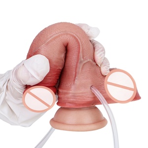 FAAK Realistic Squirting Inflatable <b>Dildo</b> With Sucker Silicone Ejaculation Penis Anal Massage Sex Toys for Women Masturbator - Product Image 4