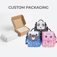 Sac à déjeuner en polyester pour enfants, motif animaux mignons, avec fermeture éclair, idéal pour la maternelle, garçons et filles, usage quotidien