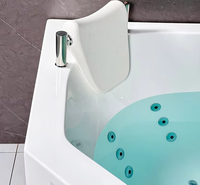 Baignoire de massage à remous autoportante en acrylique de luxe, 1,5 m, en forme de triangle, pour hôtel
