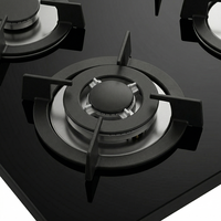 Table de cuisson à gaz Hob 2026 au design moderne, 4 brûleurs, panneau en verre, allumage électronique, classe A en termes d'efficacité énergétique, caractéristiques de sécurité domestique