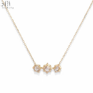 Proveedor de Hong Kong, Joyería Fina al por Mayor, Collar con Colgante de Diamante Natural en Oro Amarillo Sólido de 18K, Corte Rosa, para Mujer, Regalo - Product Image 1