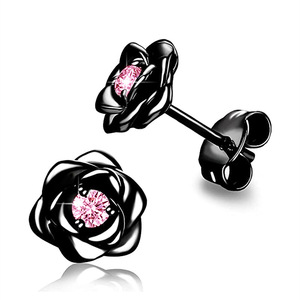 Orecchini a Perno con Fiore di Rosa per Donne, Design Floreale, Accessori per Orecchie da Indossare Quotidianamente - Product Image 2