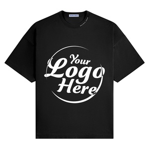 Heavyweight 100% Cotton Crewneck Tee for Men Anti-Shrink Quick Dry Breathable Summer 3D Pattern Custom Label T-Shirt - Product Image 5