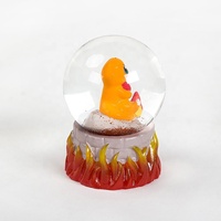 Globe à neige personnalisé avec figurine de dragon de dessin animé japonais, cadeau pour enfants, 45 mm