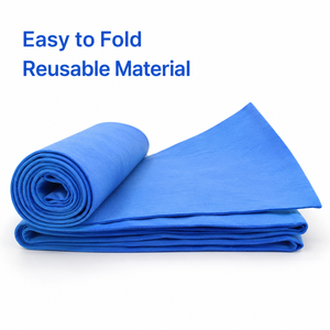 Serviette en chamois PVA douce, absorbante, réutilisable, bleue, pour lavage de voiture, 32×21cm - Product Image 4