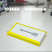 103665 Batterie au lithium polymère 3.7V 3000mAh haute capacité, énergie 11.1Wh pour appareils haute puissance 103665 103450 755060 655063