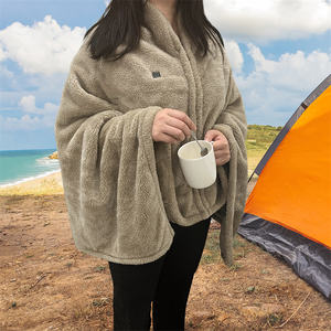 Tech Wearable 3 Heating Levels Usb <b>Throw</b> <b>Blanket</b> Wrap Winter Warming Heated Shawl <b>Blanket</b> for Home Office - Product Image 3