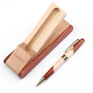 Penna a sfera in legno con logo personalizzato creativo di buona qualità - Product Image 2