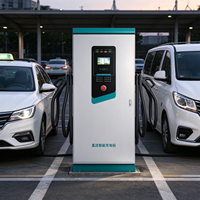 Chargeur rapide DC pour centrale solaire, station de recharge pour véhicules électriques à double connecteur avec écran tactile, lecteur de carte, IP54, utilisation en extérieur