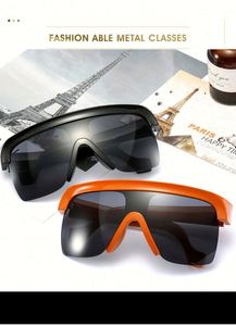 Gafas de Sol Grandes de una Sola Pieza Coloridas de Moda 2019, Gafas de Sol de Protección para Mujer, Color Rojo - Product Image 6
