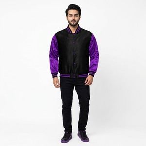 FINER THREADS Chaqueta Varsity de Invierno para Hombre, Personalizada con Bordado, 100% Algodón Tejido, Cuello Alto, Transpirable - Product Image 1