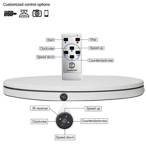 Plataforma giratória para fotografia, plataforma giratória elétrica BKL de 80 cm, 32 polegadas, 550 lb, metal, 360 graus, base rotativa, base rotativa, com 12V