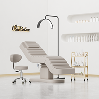 Table d'Extension de Tatouage et Spa Union Win, Housse de Table de Massage Faciale de Luxe, Lit de Soins Électrique Incurvé pour Salon de Beauté et Cils