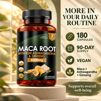 Capsules de Maca Végétalienne en Gros 6000mg avec Ashwagandha et Ginseng pour le Soutien Énergétique Quotidien des Hommes – Complément Alimentaire OEM & ODM