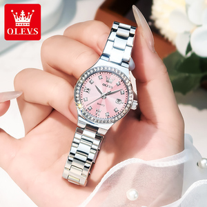 <span class=keywords><strong>Montre</strong></span> pour <span class=keywords><strong>Femme</strong></span> OLEVS 5628, Marque de Luxe au Design Personnalisé OEM en Gros, <span class=keywords><strong>Montre</strong></span> de Luxe Étanche à la Mode avec Diamants, Cadeau pour Dames, <span class=keywords><strong>Montre</strong></span> à Quartz - Product Image 1