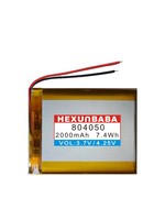Baterai Lithium Ion Polimer 3.7V 2000MAh 804050 2 Kabel untuk POWER BANK E-Book Speaker Ponsel GPS MP3 MP4 L199
