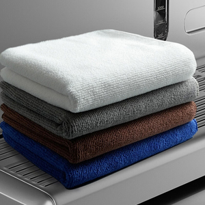 10 Piezas de Servicio Personalizado, Paño de Limpieza de <span class=keywords><strong>Propiedades</strong></span> de 30*70, Toalla de Microfibra de Alta Densidad de 400 g/m² para Limpiar Superficies de Cafeterías - Product Image 2