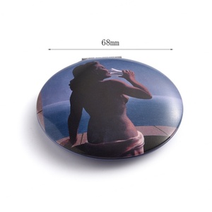 Customize Multi Colors Round Shape UV Printing <b>Small</b> Size Pocket Mirror - Product Image 3