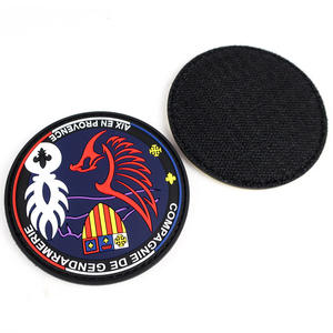 Factory Personalized Custom Iron on logo Soft Rubber Round PVC Label Silicone Clothing Badge Waterproof Rubber Hat <strong>Patches</strong> - Product Image 4
