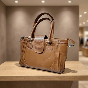 Customizable Ladies Casual Handbags Western Style Zipper Waterproof Clutch Two Handles Genuine Leather Women's Anti-Theft <b>Bags</b> - Product Image 1