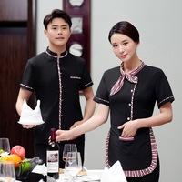 Catering restaurante chino camarero ropa de trabajo mujer manga larga Hotpot restaurante Chef uniforme para hombres y mujeres