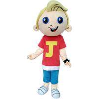 Costume de Mascotte Personnalisé en Forme de Personnage de Dessin Animé avec Cheveux Roux pour Adultes, Unisexe, pour les Fêtes de Noël
