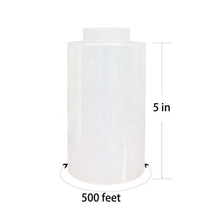 Pellicola Estensibile Industriale Mini 5 Pollici <span class=keywords><strong>500</strong></span> Piedi con Maniglia, Impermeabile, Trasparente, in Plastica Aderente per Imballaggio e Trasporto Pallet - Product Image 6