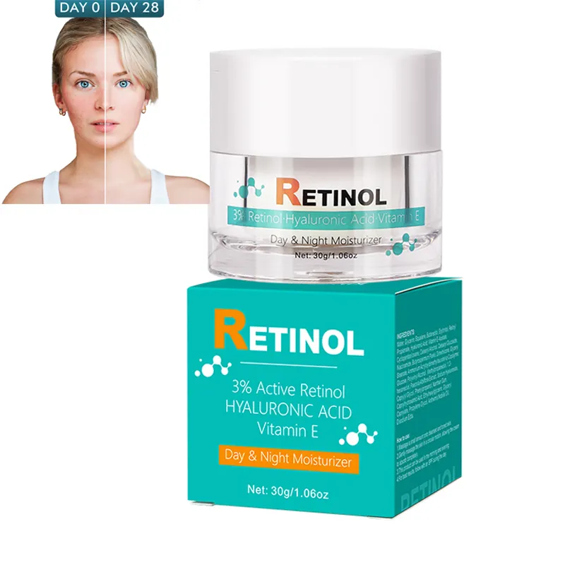 अनुकूलन 3% सक्रिय Pompound Retinol सामग्री विरोधी बुढ़ापे त्वचा देखभाल उठाने कस हाइड्रेटिंग Retinol चेहरा क्रीम