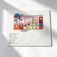 Letrero Táctil de Acrílico Personalizado con Mapa en Braille en Relieve para Navegación en Edificios Públicos